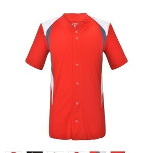 Champro Adult Bull Pen Full Button baseball jersey size XL orange white …